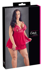 Babydoll roșu Cottelli CURVES 4XL