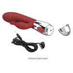 Vibrator Pretty Love Rasmussen din silicon, model iepure, 30 de moduri