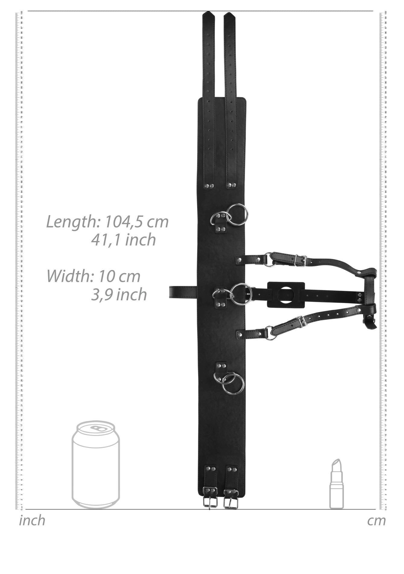 Curea suport vibrator Ouch! Negru PU
