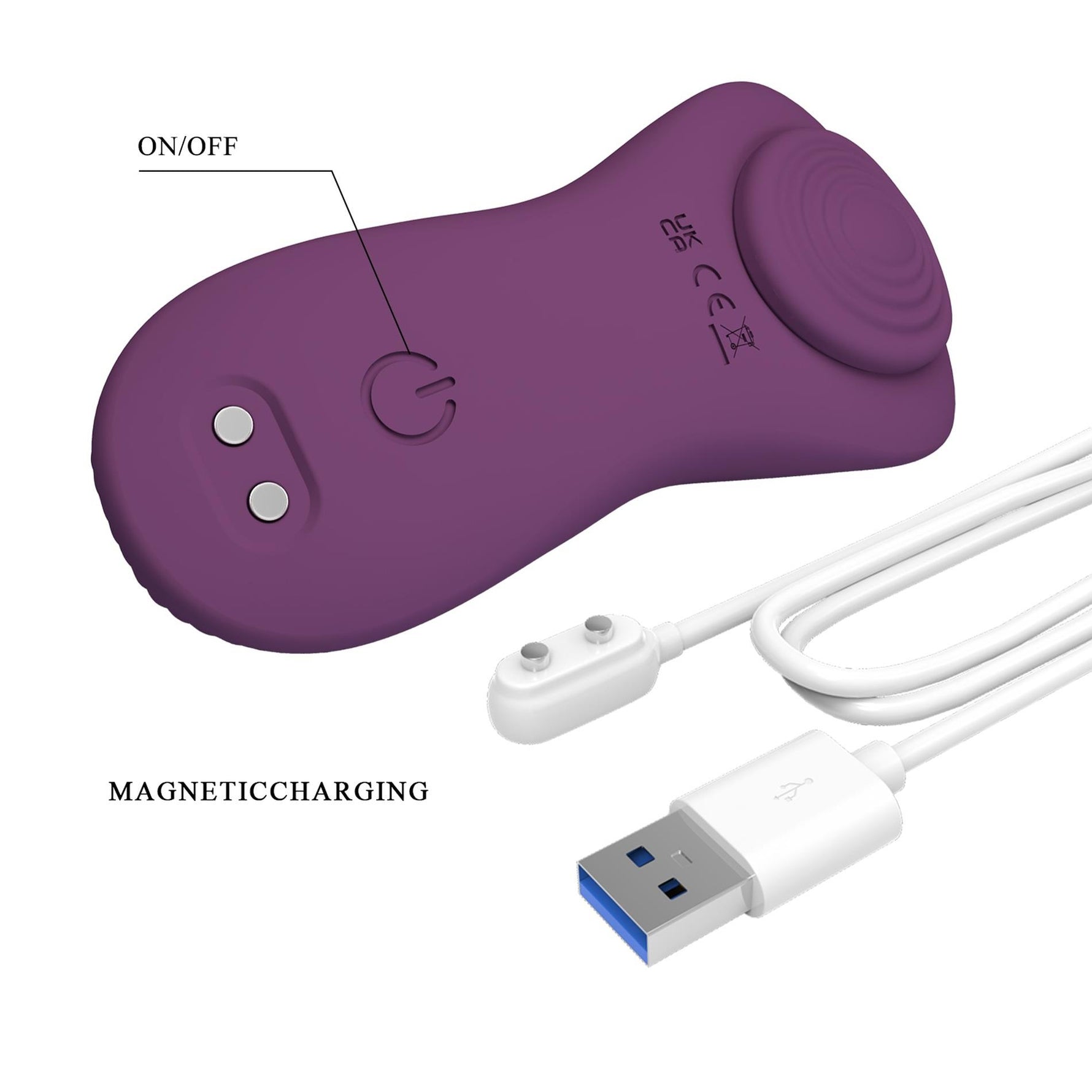 Vibrator din silicon Pretty Love Mane cu aplicație cu 10 funcții