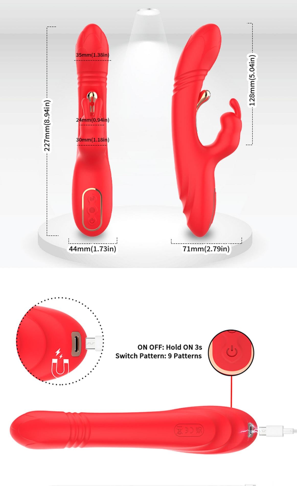 Vibrator B Series Joy Silicone Bunny 23 cm USB
