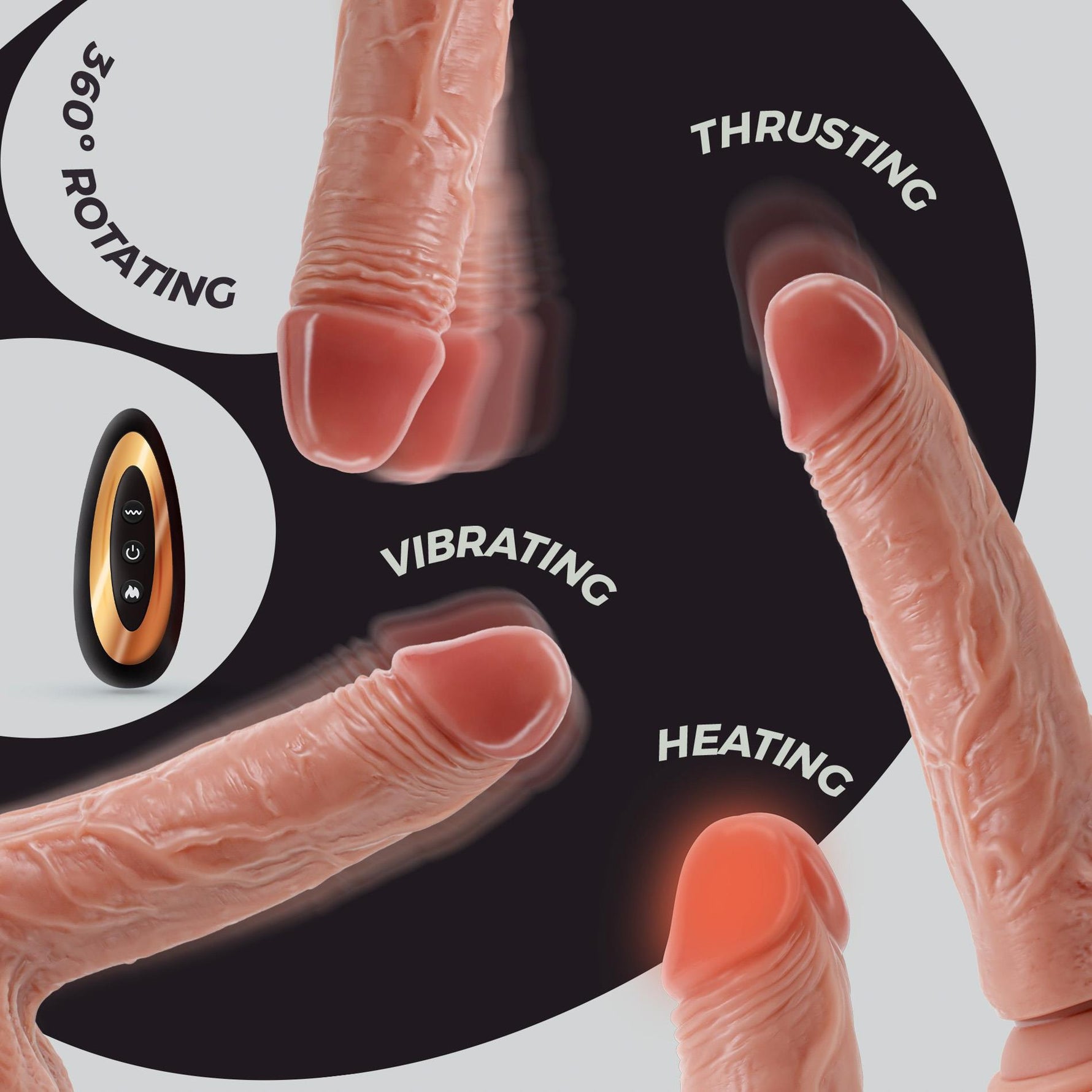 Vibrator realist Crushious Inviktus Vibe 20 cm