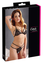 Set lenjerie intimă Cottelli din dantelă negru M