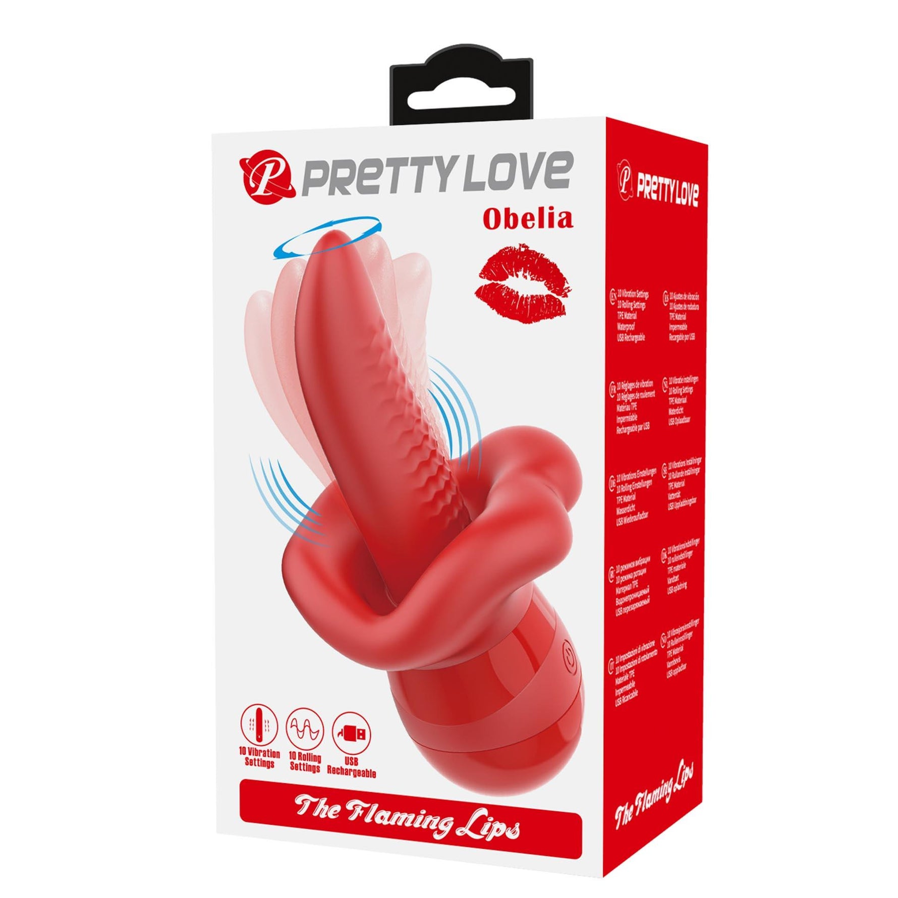 Stimulator clitoridian USB Pretty Love Obelia cu mișcare a limbii
