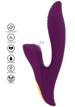 Vibrator Athena Tapping Sensation din silicon, violet, USB, 20,5 cm