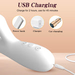Vibrator din silicon Fox seria B, 3 rotații, 7 linguri, 24 cm