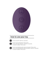 Vibrator cu baghetă din silicon Vive Enora, violet, USB, 22 cm