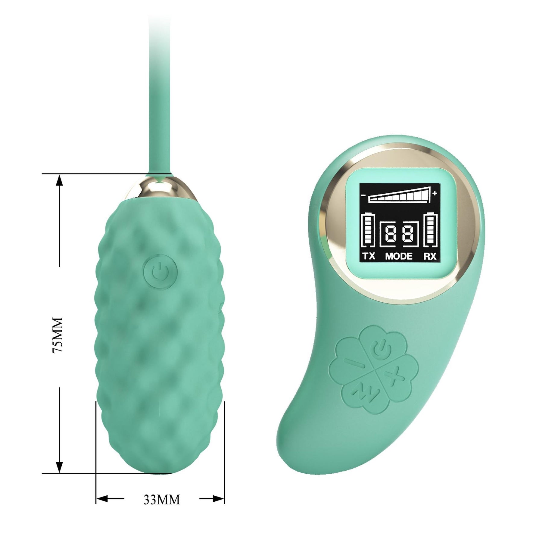 Pretty Love Vivian, ou vibrator din silicon verde, telecomandă wireless