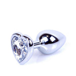 Plug anal argintiu cu inimă MyLove Toys 7 cm
