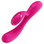 Vibrator USB Lovetoy LAllure Swirl din silicon, în formă de iepuraș, 20 cm