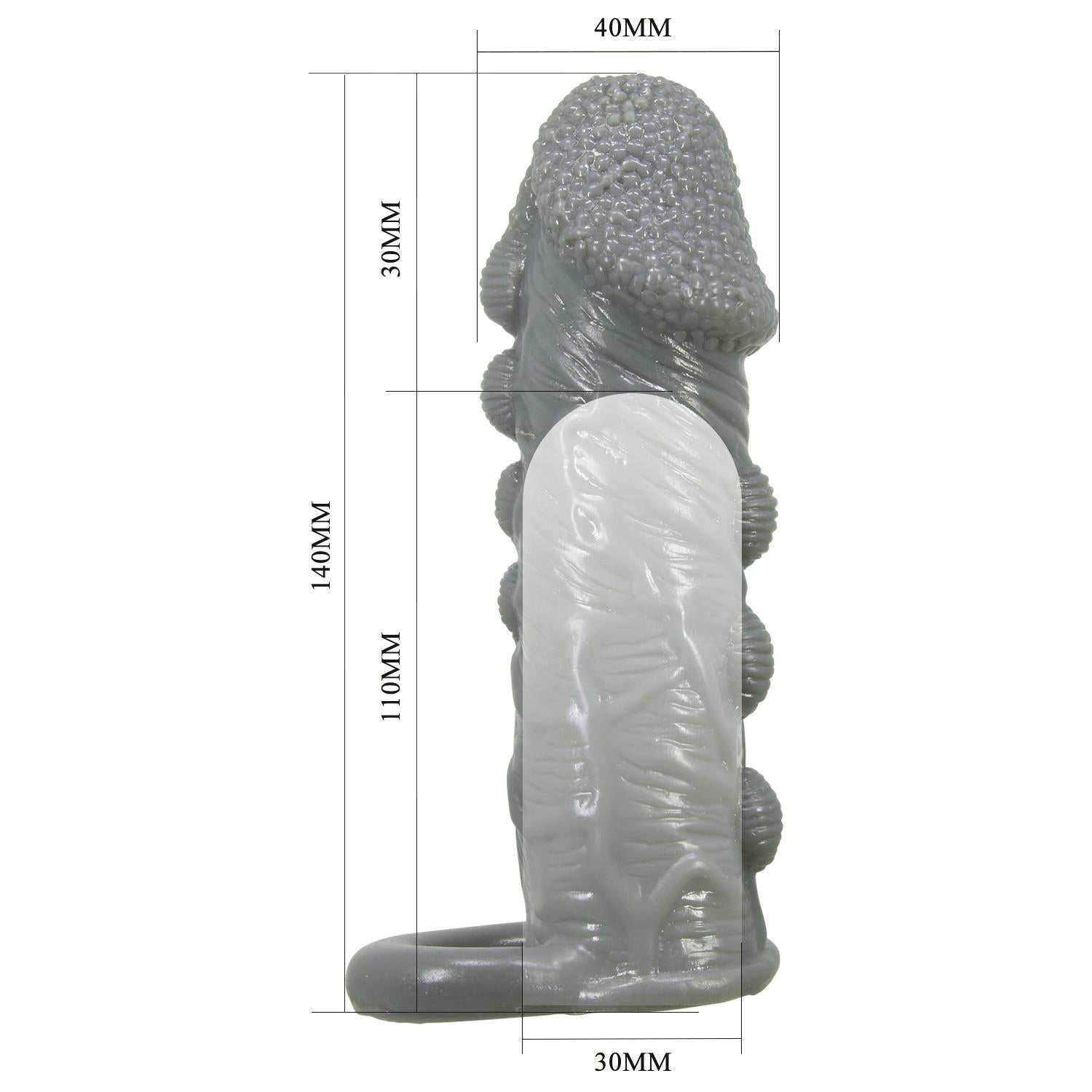 Pretty Love Jaylen Extensor elastic pentru penis cu caneluri