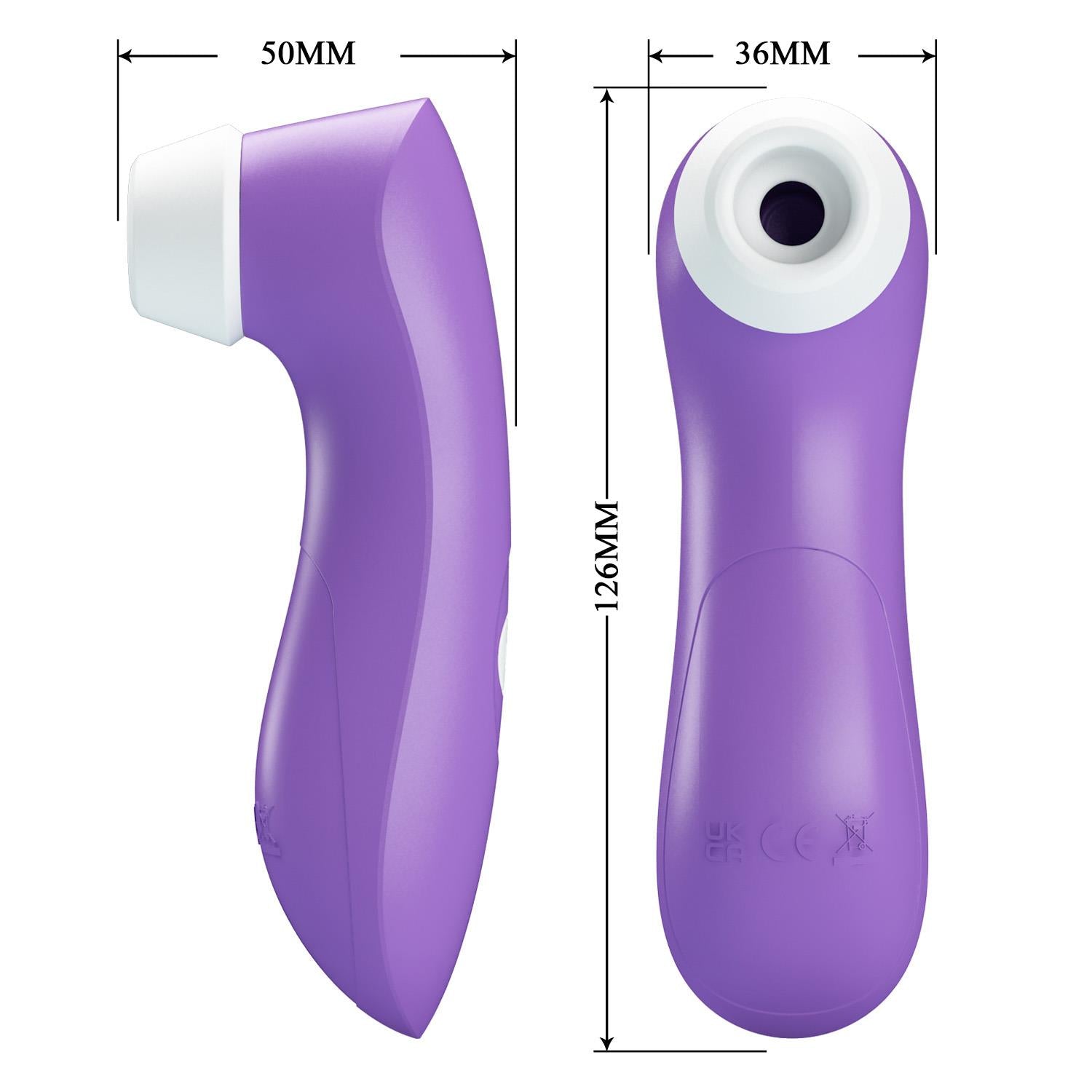 Stimulator de ventoză compact Breezer Romance, violet