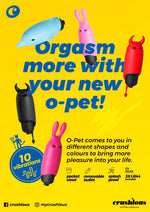 Vibrator Crushious O Pet Bunny roz cu 10 funcții