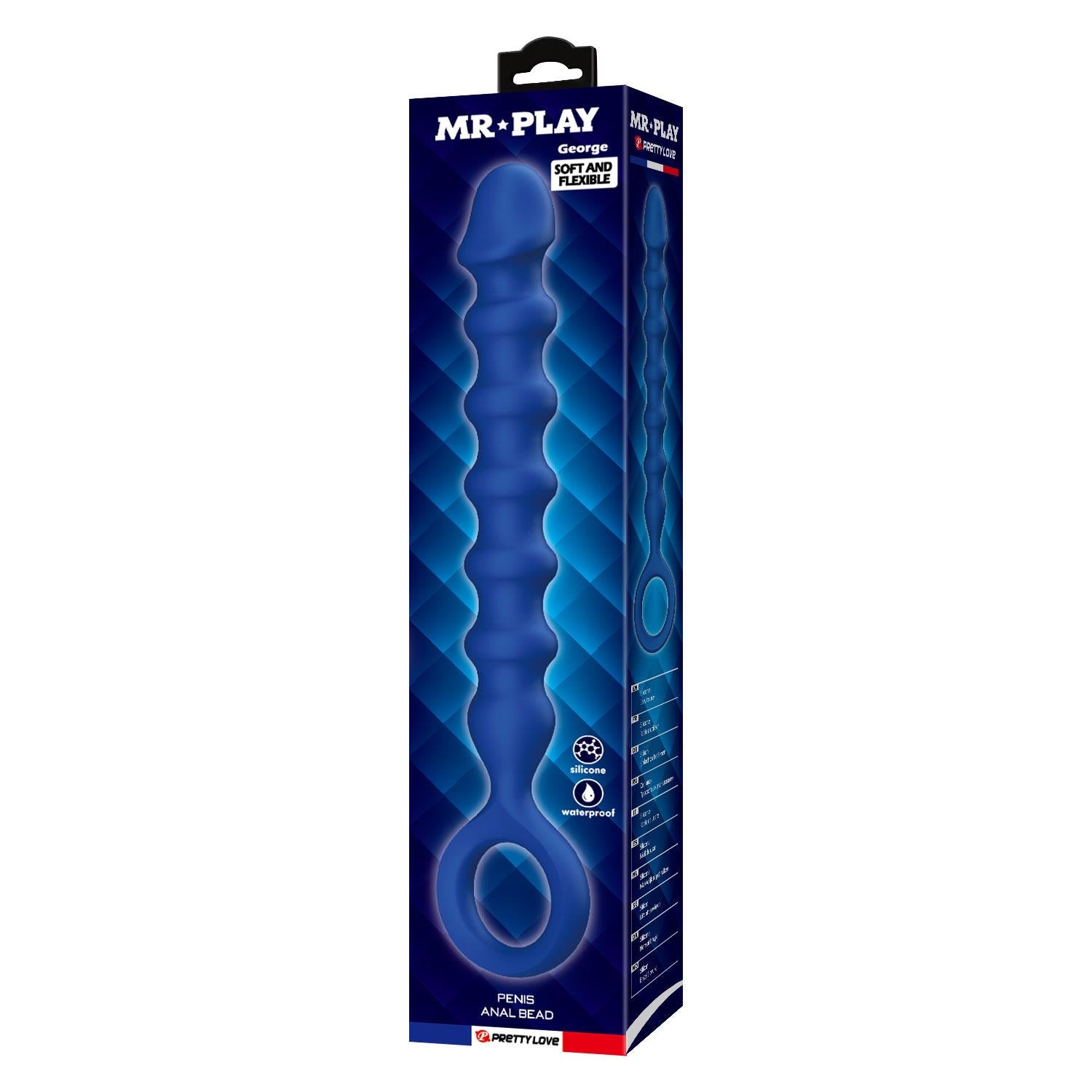 Tijă anală Mr Play George din silicon, impermeabilă, 28 cm