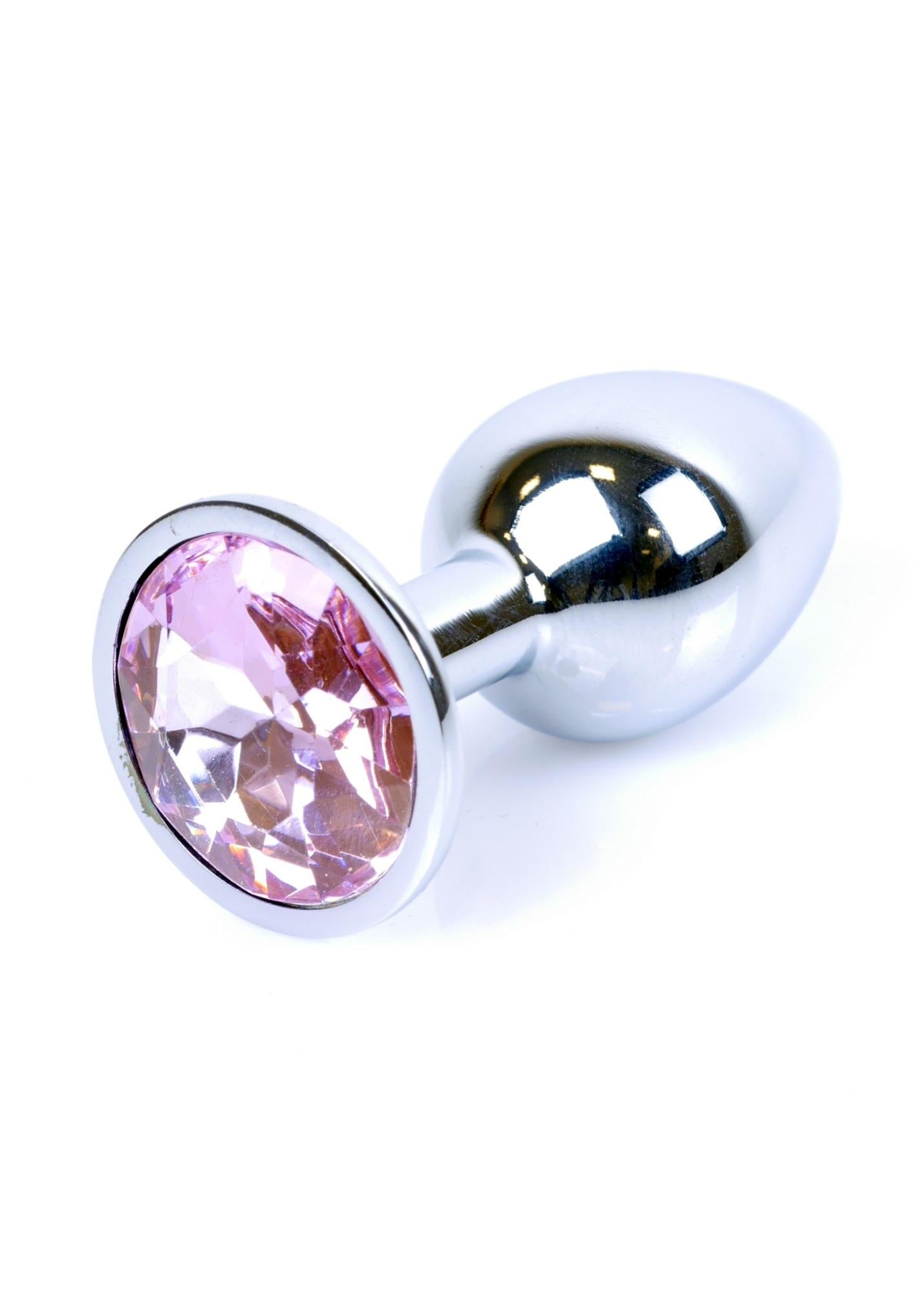 Plug anal argintiu-roz MyLove Toys 7 cm