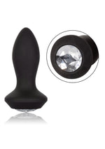 Dop anal vibrant Calexotics Petite Crystal Probe, negru, 9,5 cm