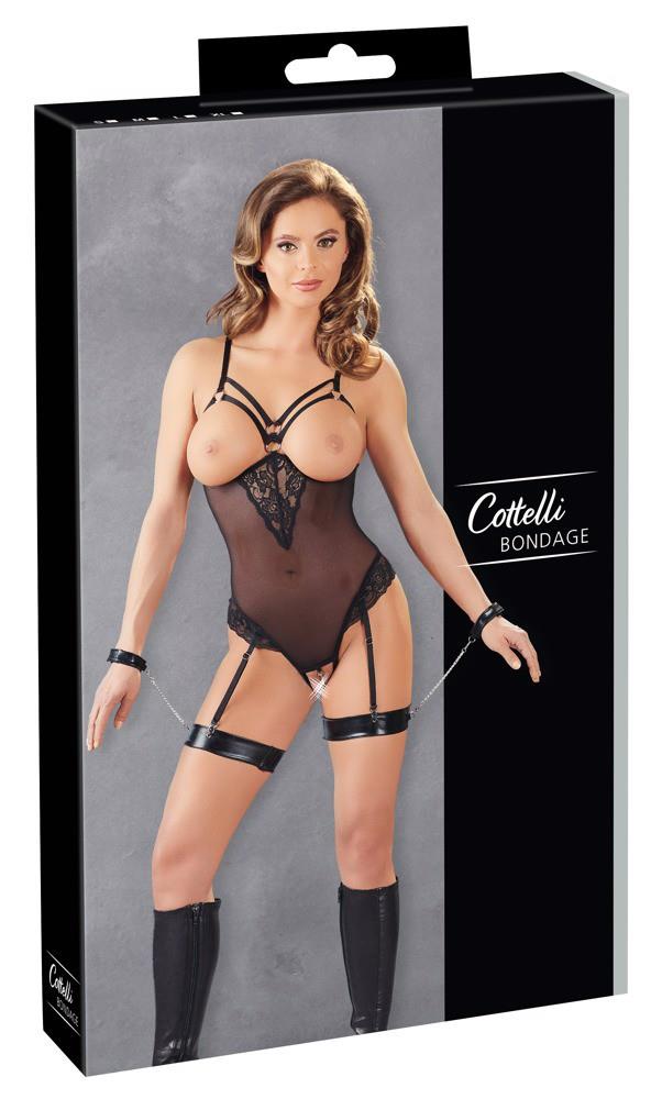 Body erotic deschis Cottelli BONDAGE negru M