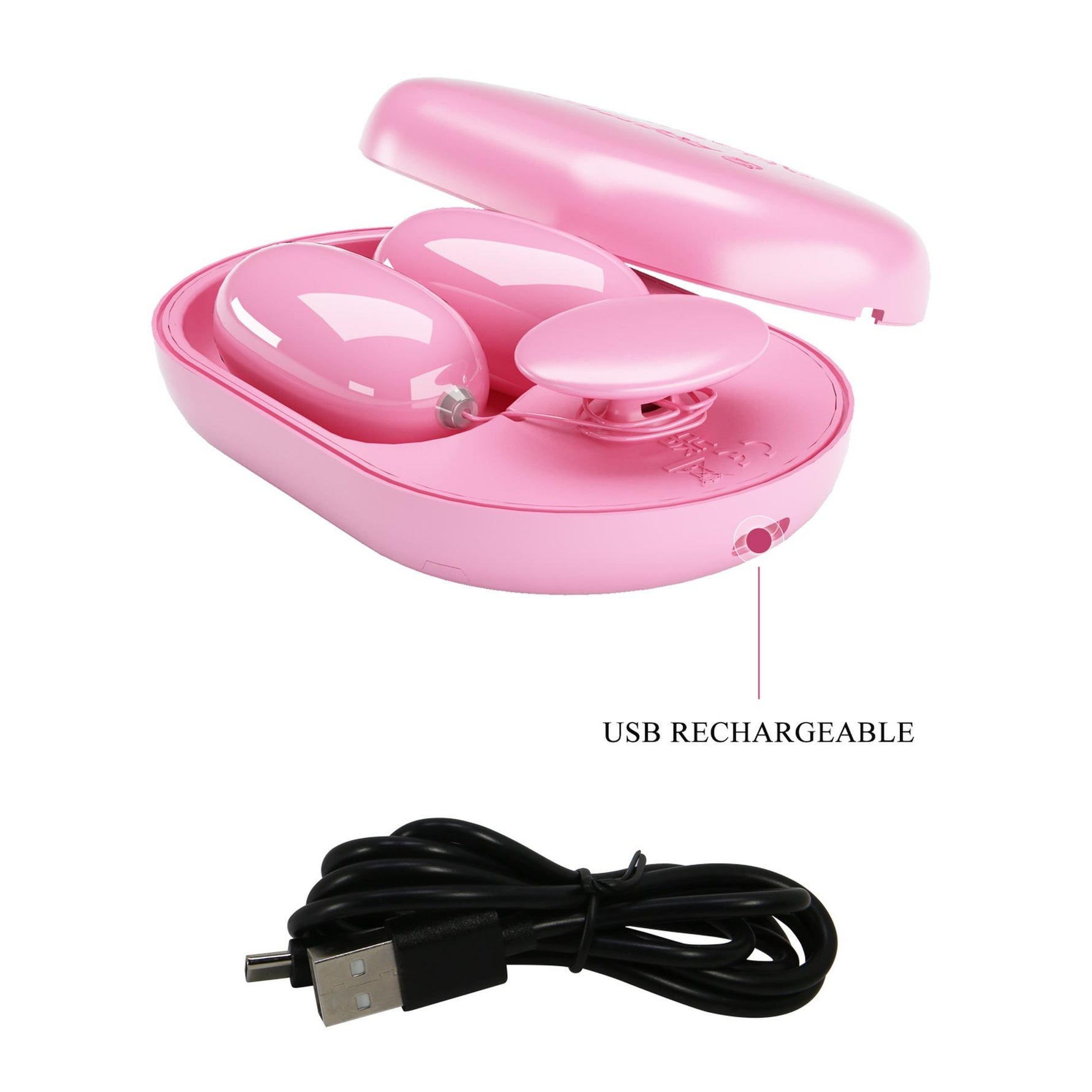 Mini vibrator Pretty Love Fun Box roz cu 12 funcții