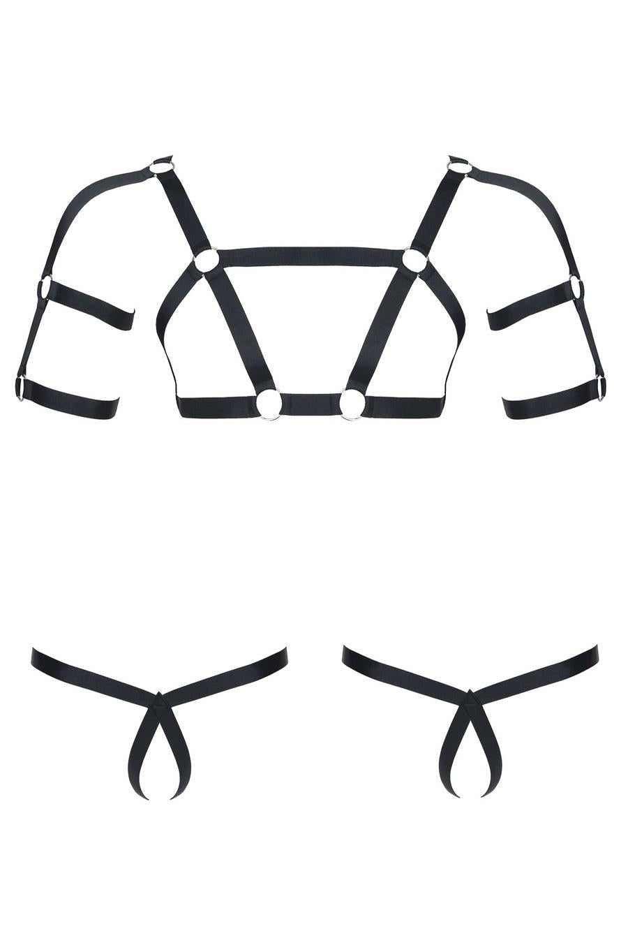 Set de cauciuc pentru bărbați Regnes Fetish Planet negru XXL XXXL