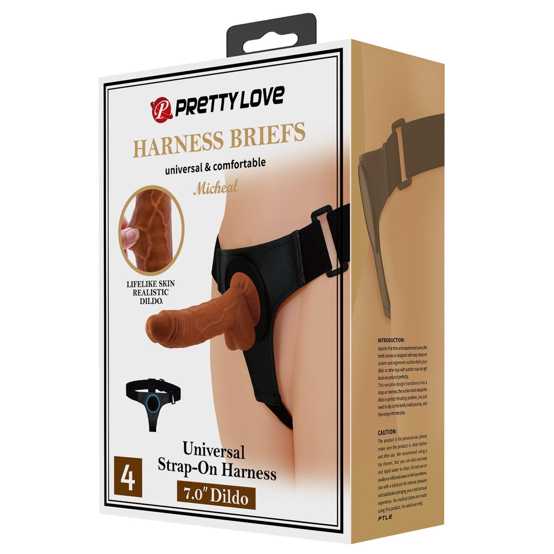 Curea de dans cu dildo Pretty Love Michael de 7 inch