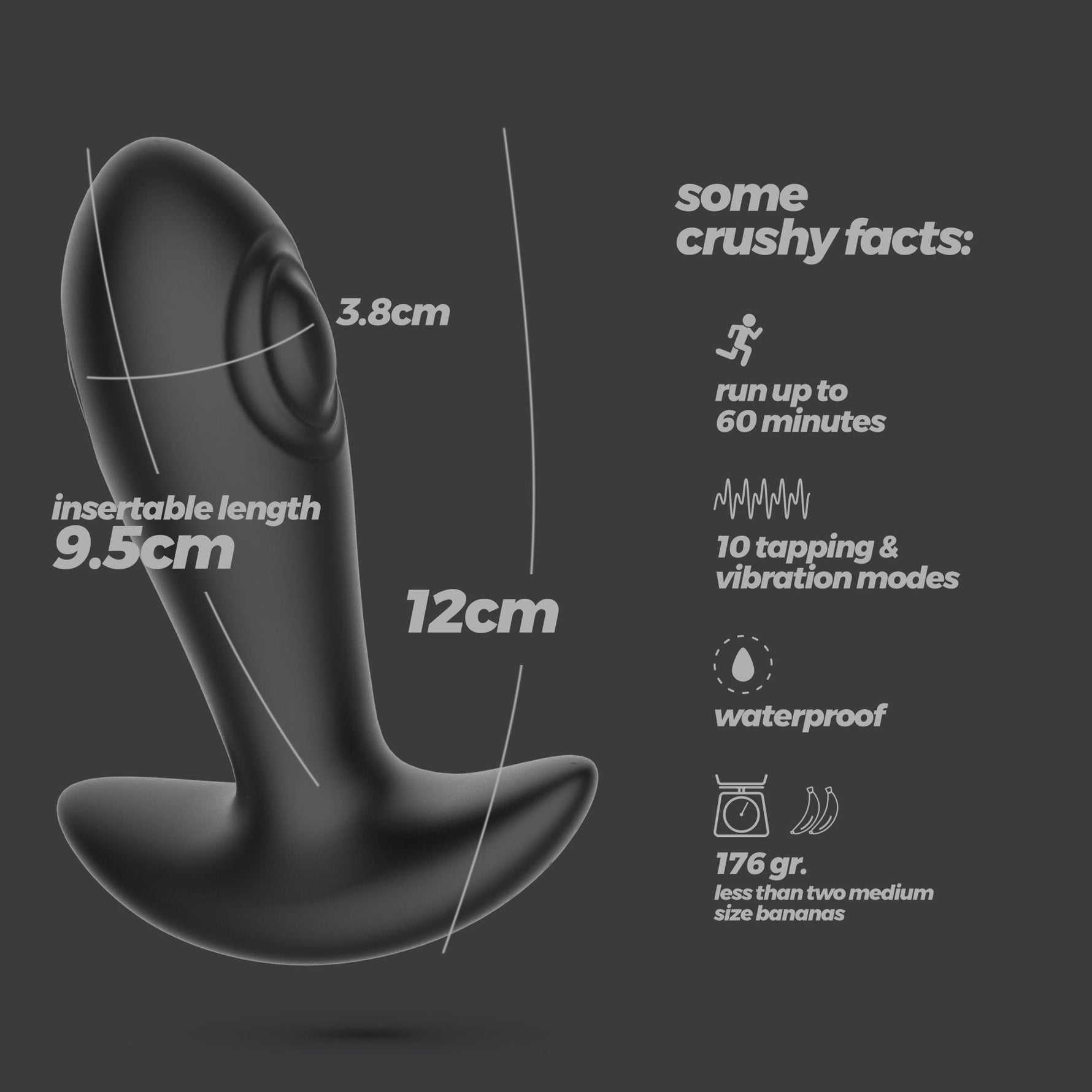 Aparat de masaj pentru prostată Octo cu telecomandă USB Crushious 12 cm