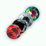 Plug anal mare Crushious Camileo cu 4 cristale interschimbabile 9,5 cm