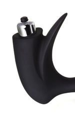 Masaj prostată Erotist din silicon negru 14 cm