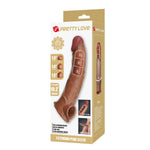 Prelungitor de penis Pretty Love cu inserții interschimbabile, maro închis, 26 cm