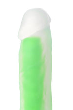 Dildo cu gel verde strălucitor 13cm Beyond de la Toyfa