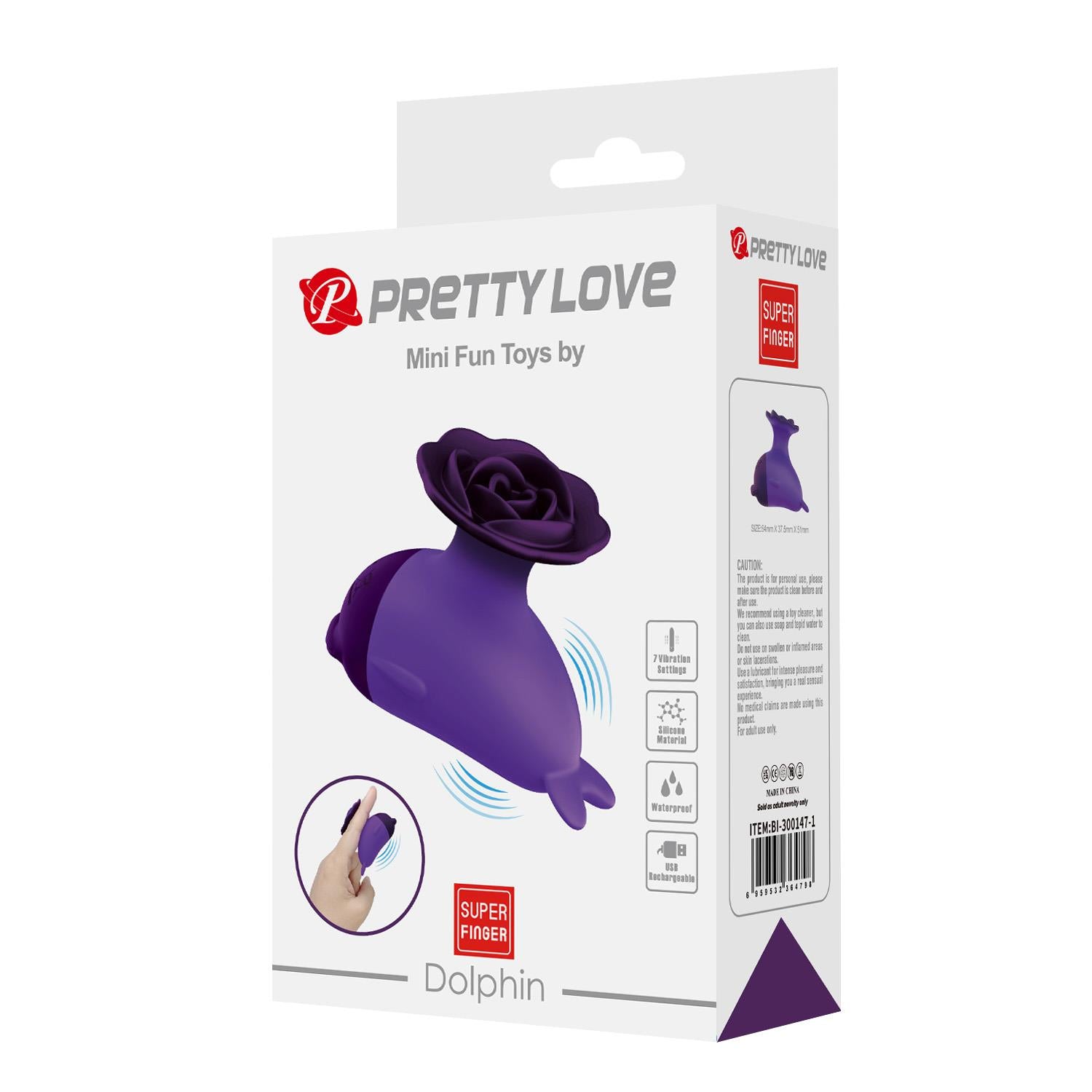 Stimulator clitoridian mini din silicon violet Pretty Love Dolphin