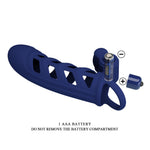 Pretty Love Extensor de penis vibrant din silicon cu 10 funcții