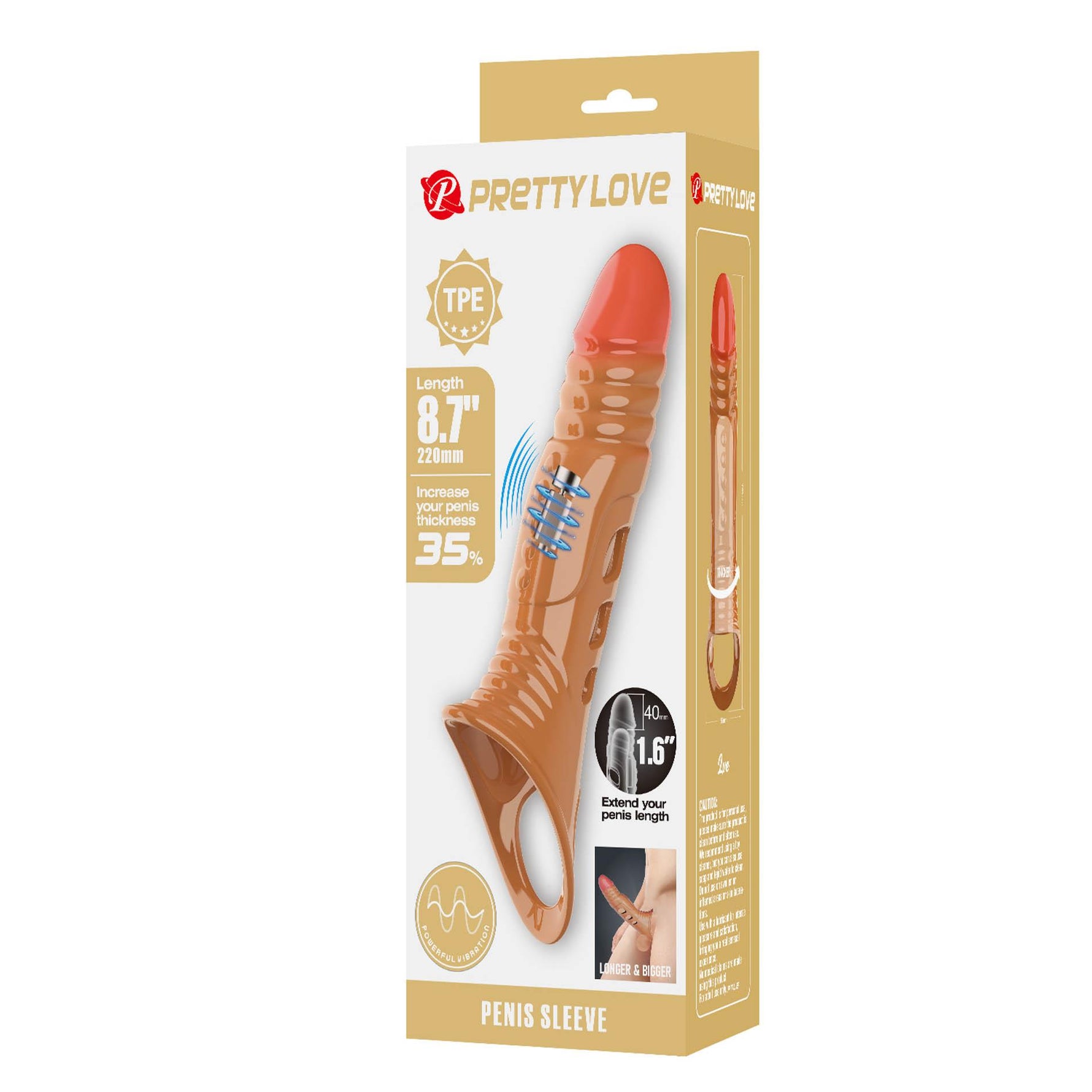 Manșon vibrant pentru penis Pretty Love 22 cm