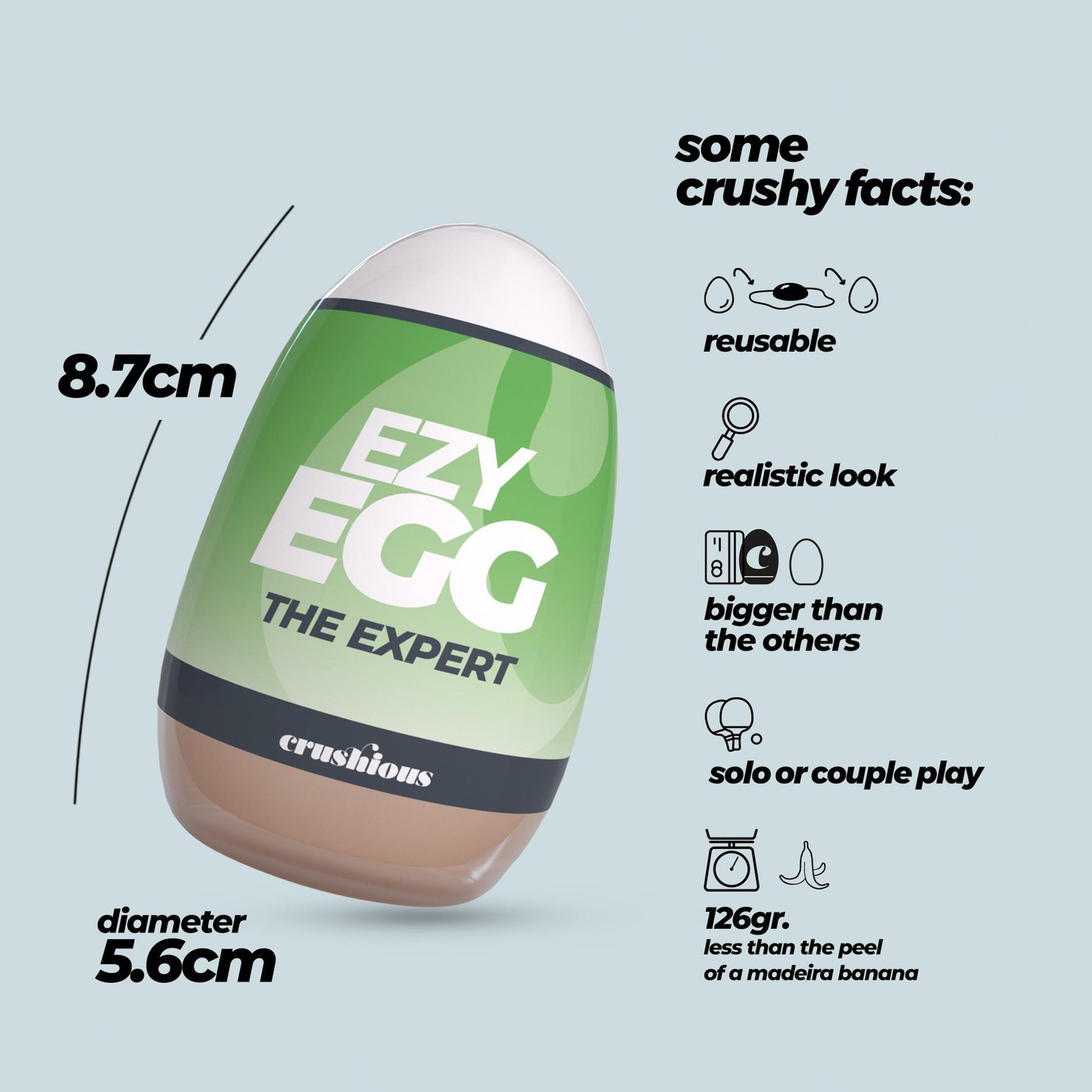 Masturbator Crushious Ezy Egg 8,7 cm