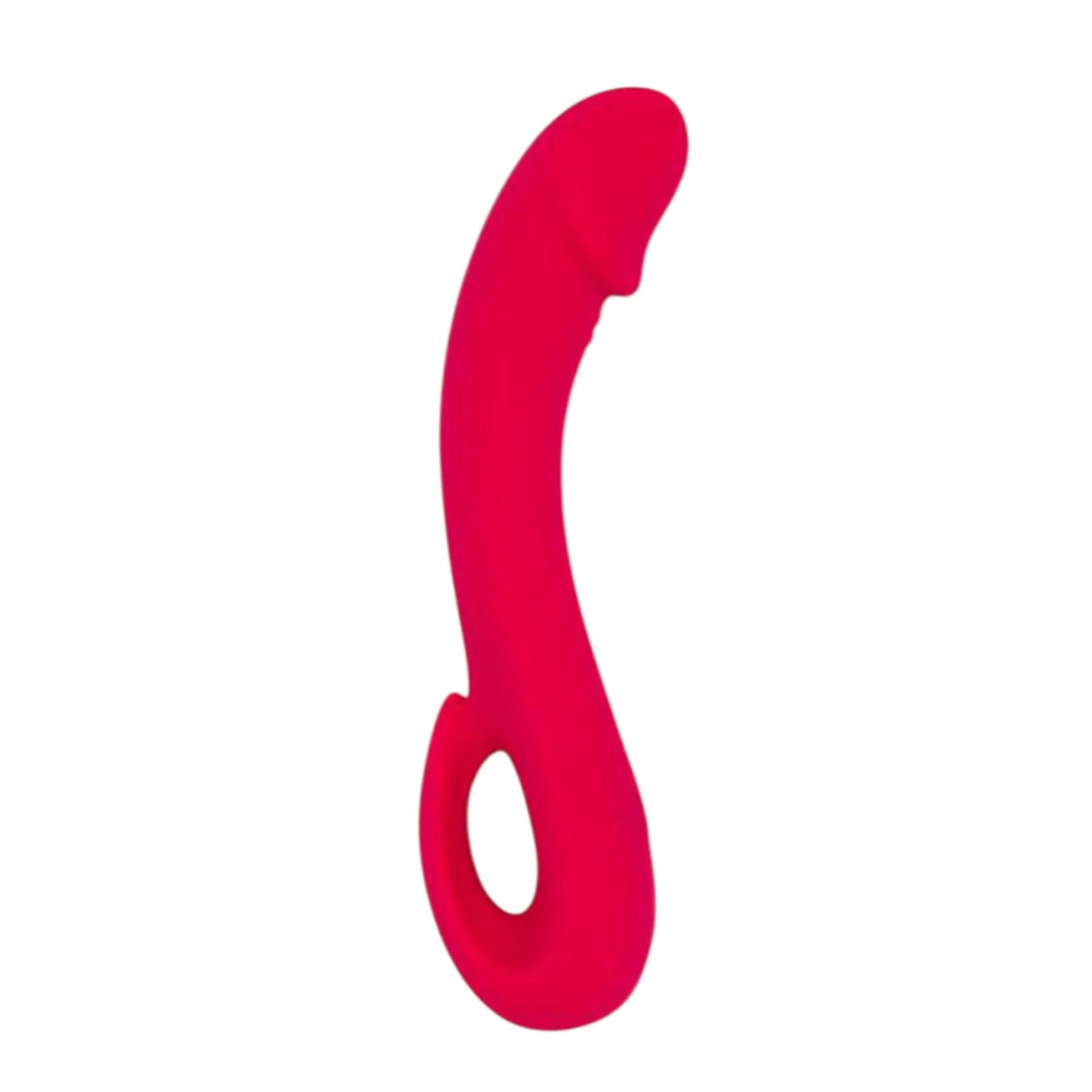 Vibrator Vibey pentru punctul G, flexibil, roz, USB, 19 cm