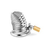 Cușcă pentru penis spiralată din oțel HeavyFun seria B 7,7 cm