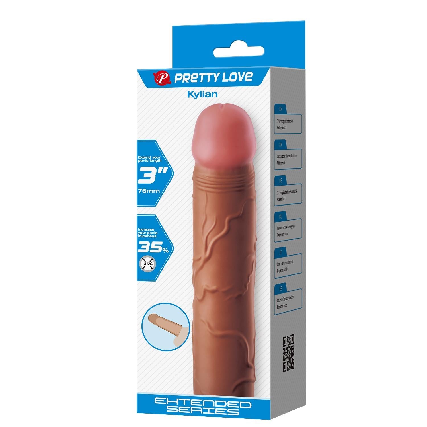 Pretty Love Kylian Extensor realist pentru mărirea penisului 8 cm