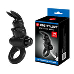 Inel Pretty Love Exciting Negru cu 10 Funcții