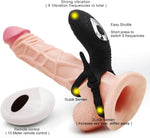 Inel vibrator dublu reglabil USB seria B cu telecomandă
