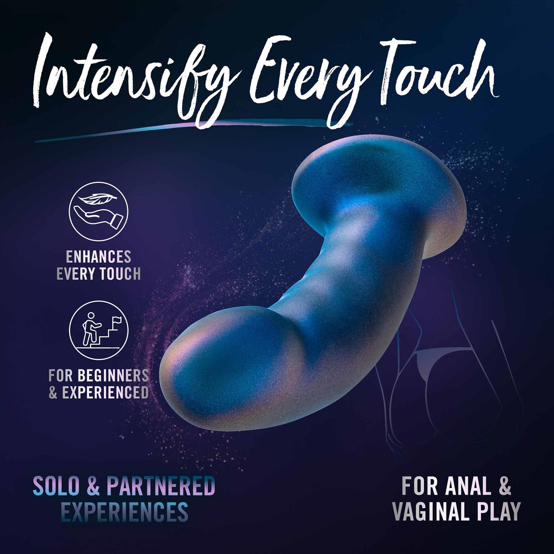 Dildo Temptasia Rebellion din silicon albastru 14 cm