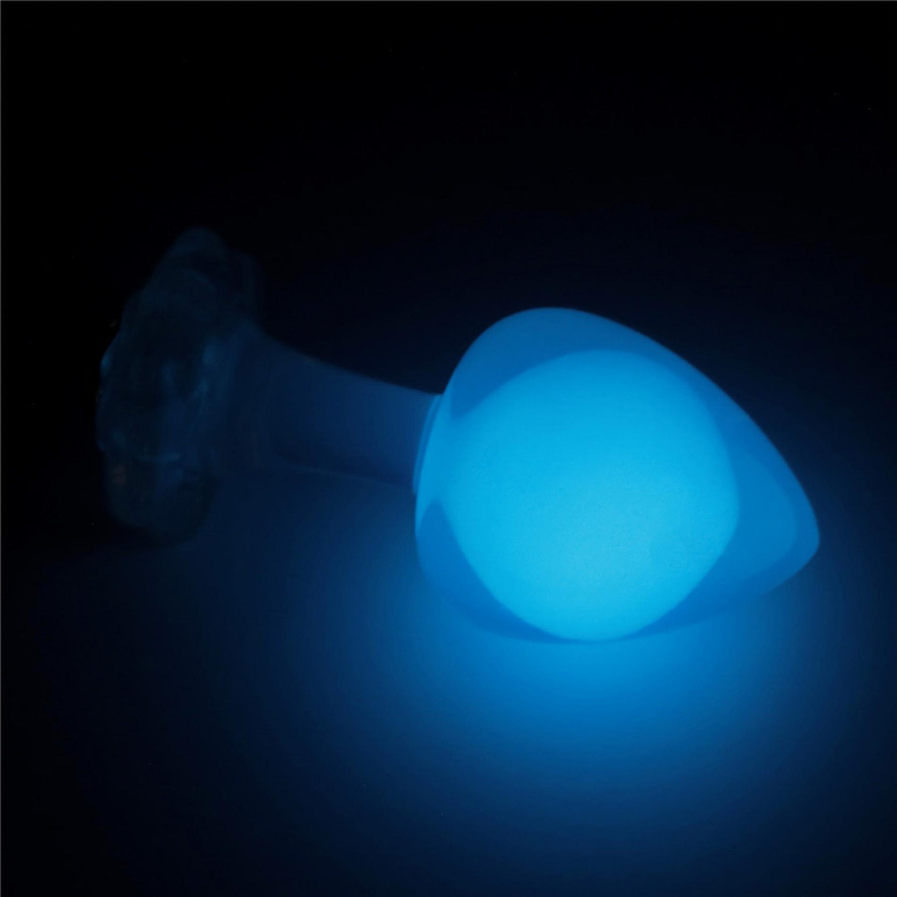 Plug anal Gemoria din silicon, fosforescent, cu bilă albastră