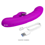 Vibrator Pretty Love Monica din silicon pentru iepure, cu 10 moduri