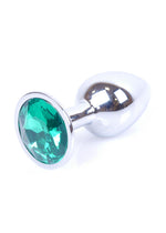 MyLove Toys bijuterii anale argintii dop verde 7 cm