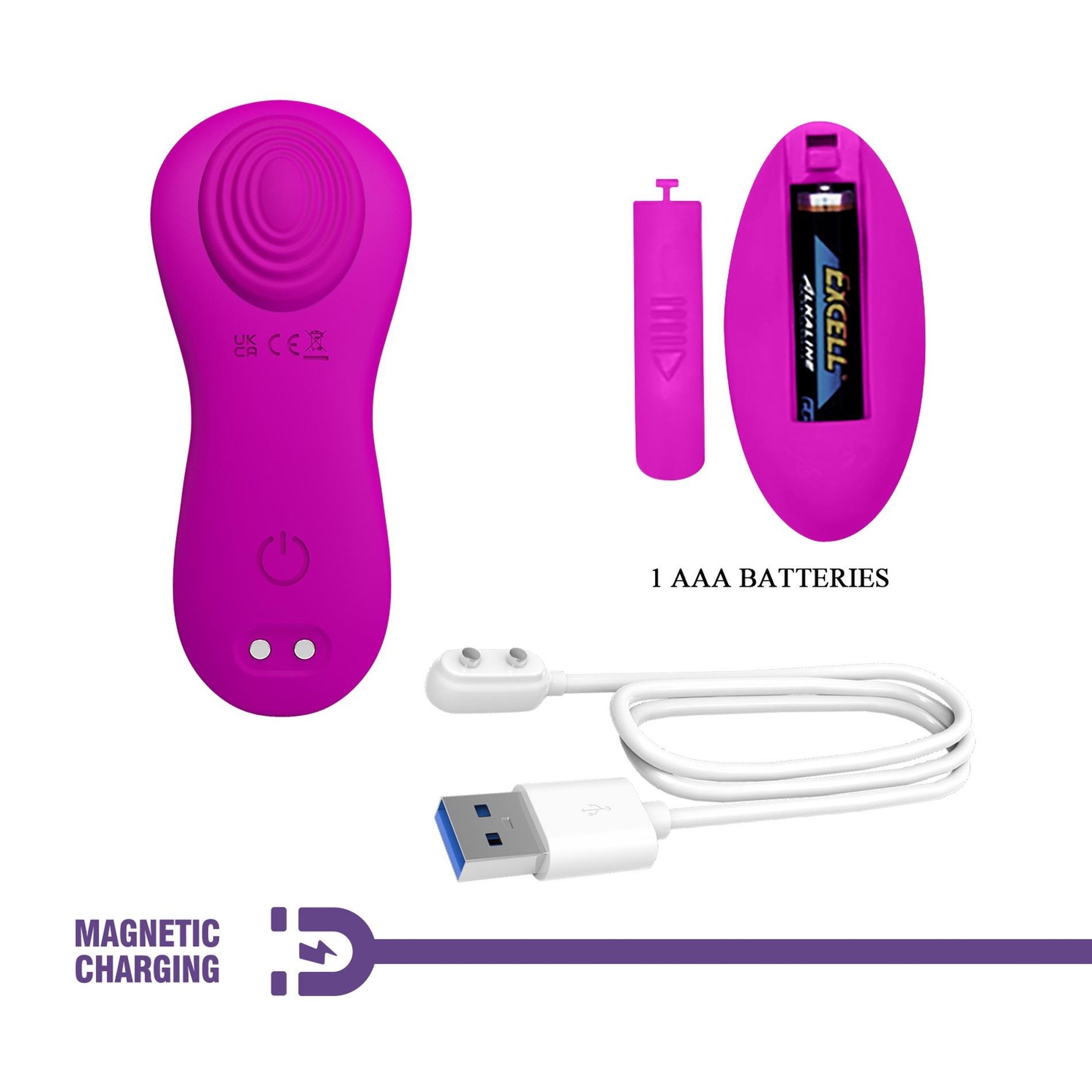Vibrator Pretty Love Romario din silicon cu telecomandă, 10 funcții