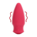 Vibrator Loveline din silicon cu con roșu, 7,7 cm
