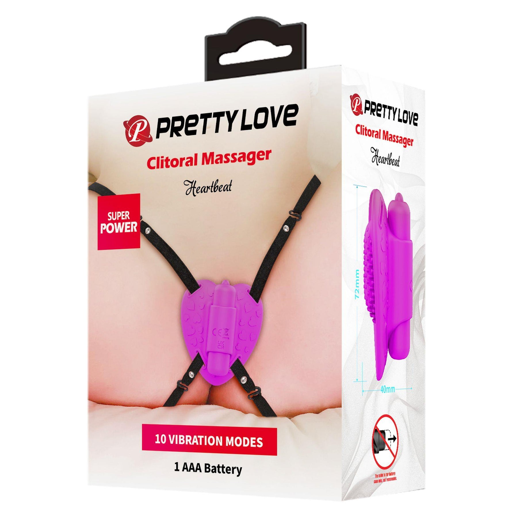 Stimulator Clitoridian Pretty Love Heartbeat cu 10 Vibrații