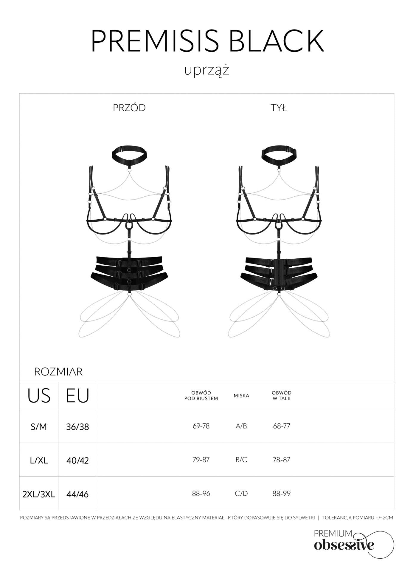 Ham cu armătură Premisis Obsessive negru S/M/L