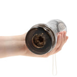 Masturbator texturat RealRock TPE Negru 21 cm