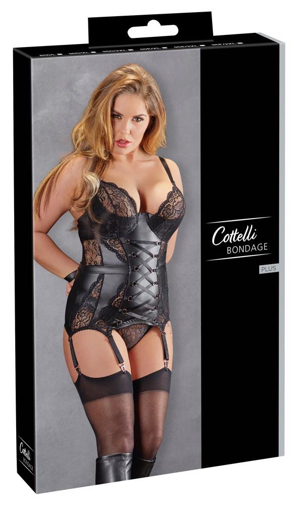 Tricou Cottelli Bondage Basque 85D cu portjartier
