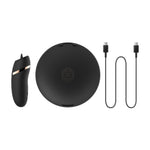 Stimulator de lins Rosy Gold cu carcasă de încărcare, negru