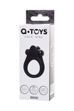 Inel vibrant pentru penis A Toys BRID din silicon, negru